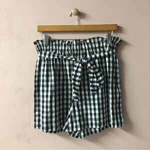 Joie Cleantha Black & White Gingham High Waisted Shorts Size L NWT